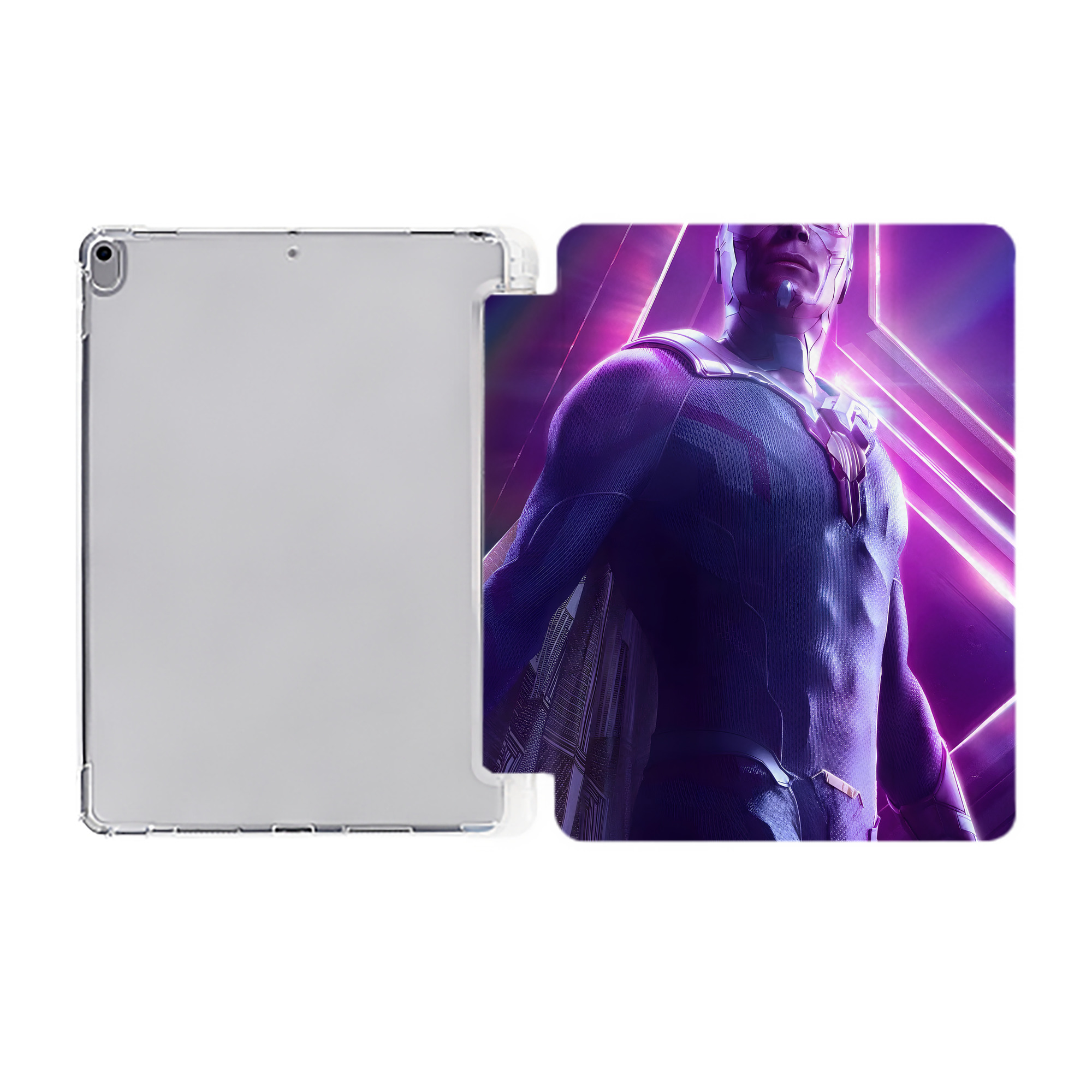 （画像用） アベンジャーズ The Avengers IPad ケース ペン収納付き 三つ折りスタンド PUレザー×シリコン 対応機種9.5/10.5/10.9インチ